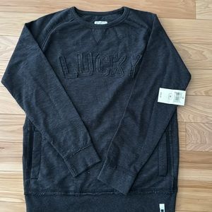NWT Lucky Brand Sweat Shirt Charcoal Gray